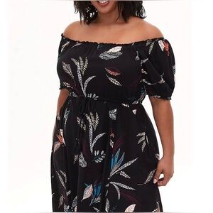 Torrid Gray and Blue Patterned Top